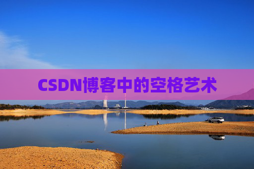 CSDN博客中的空格艺术